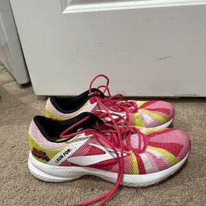 Women's Pink and White Running Shoes